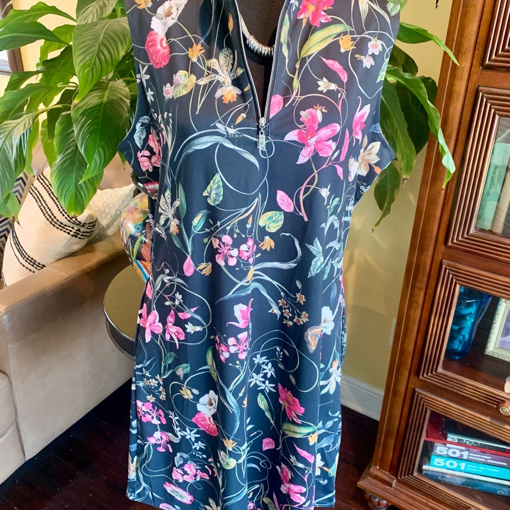 NWT! Acegolfs dress - Botanical Energy UPF 50+ Size Large with pockets - Picture 3 of 10